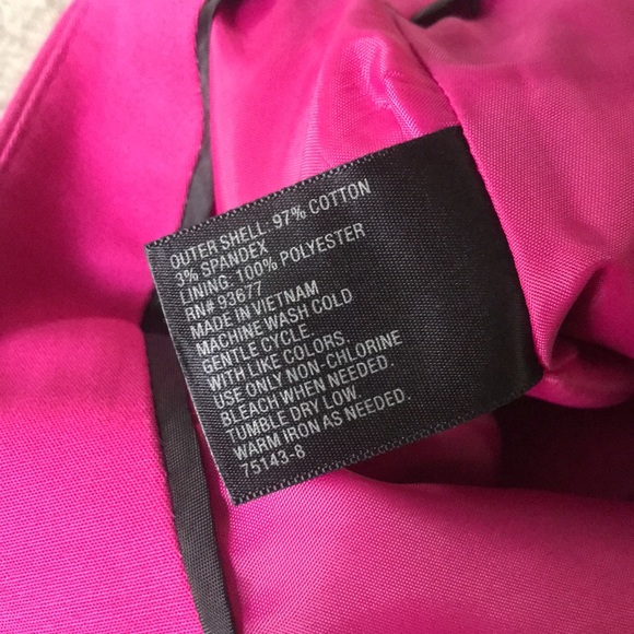 Black & fuchsia color block pencil skirt 14 back zip & slit slimming effect NEW - Picture 10 of 10